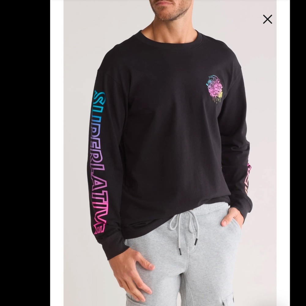 WeSC Kendrick Mushroom Castle Long
Sleeve T-Shirt, Black, Medium, NWT